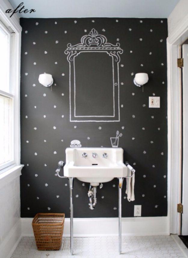 Chalkboard Wallpaper Art, a simple chalkboard paint idea worth trying this weekend and a popular choice on this list
