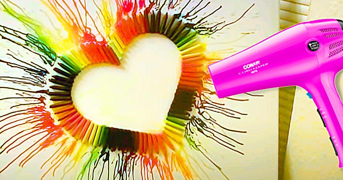 How To Make Crayon Heart Art