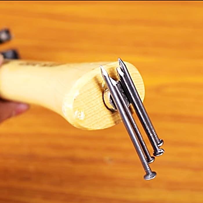 How To Keep nails Handy - Carpentry Hacks - Easy Woodworking Ideas