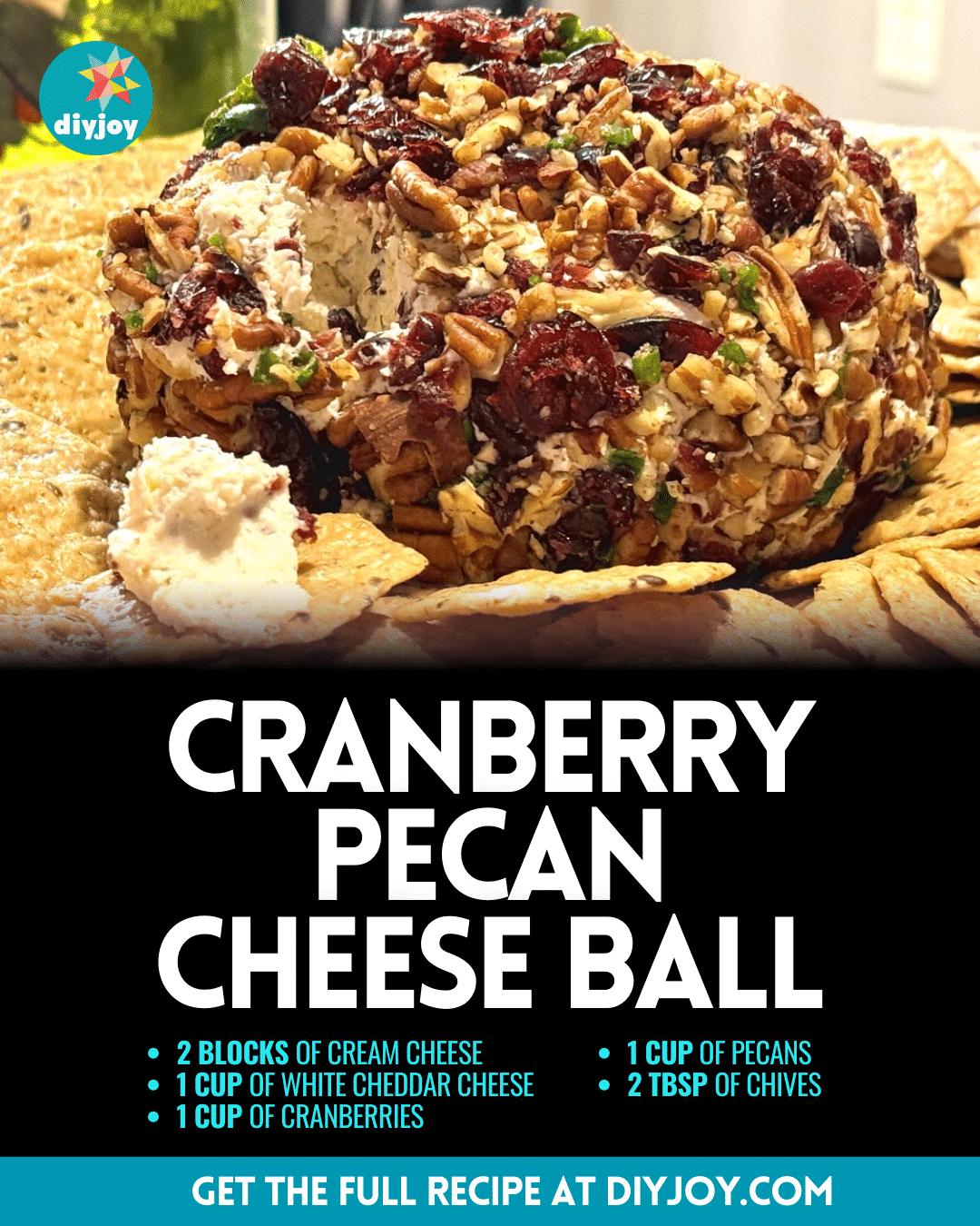 Easy Cranberry Pecan Cheese Ball