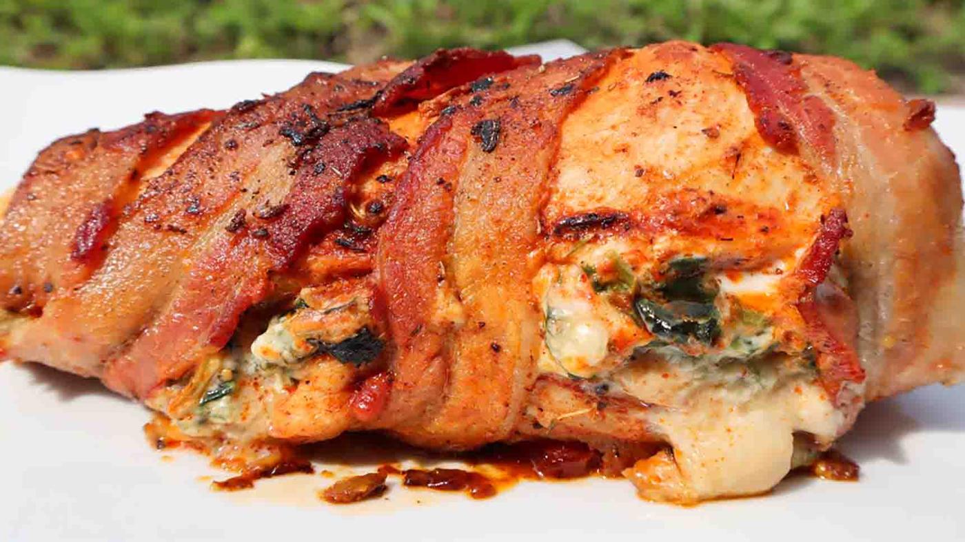 Bacon-Wrapped Stuffed Chicken Breast Recipe