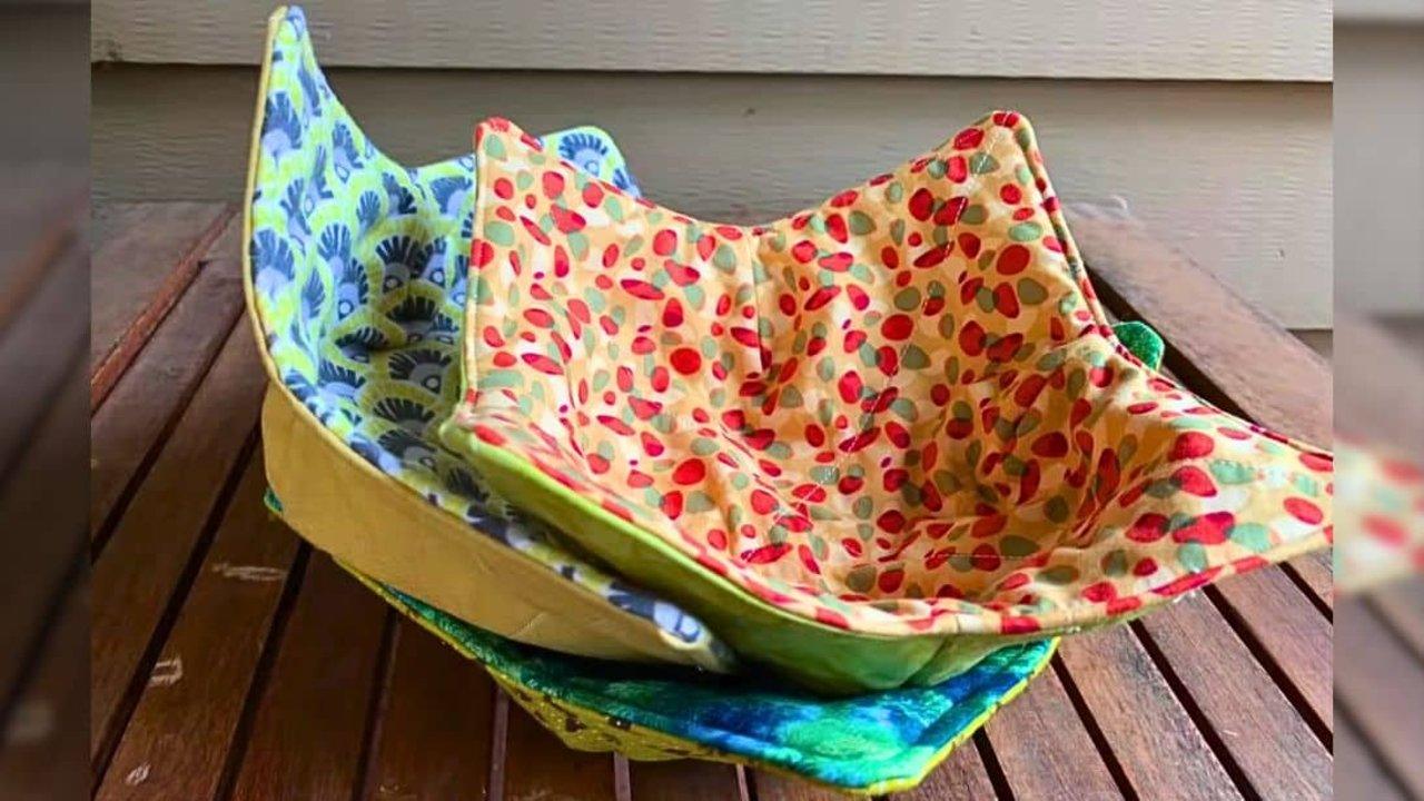 Easy Microwave Bowl Cozy Sewing Tutorial