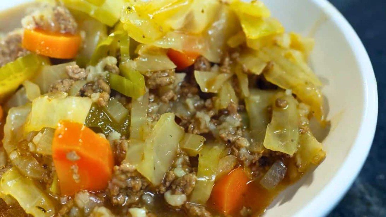 Ground Beef and Cabbage Soup