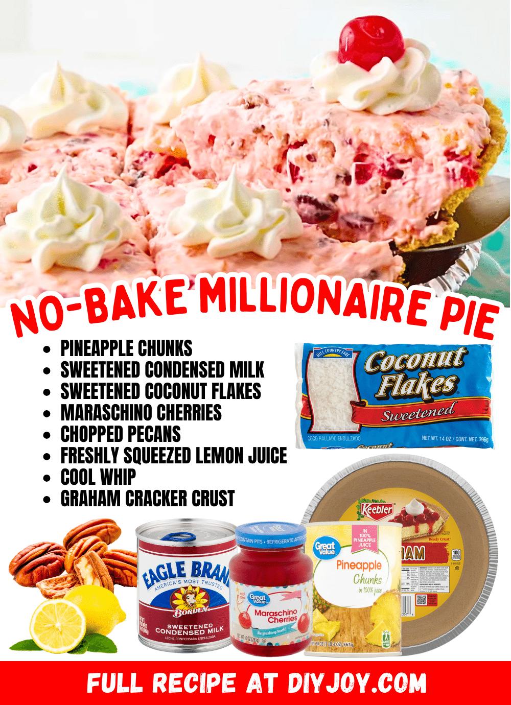 Super Easy No-Bake Millionaire Pie Recipe