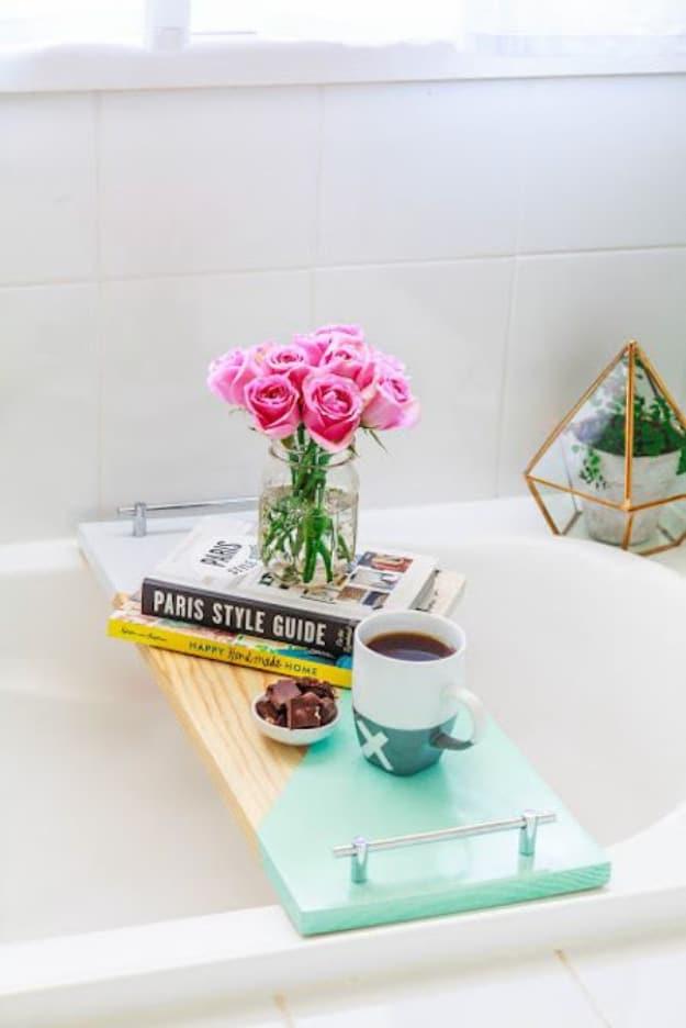 Quick Last Minute DIY Gifts You Can Make - Colorful Bath Shelf - Easy and Quick Last Minute DIY Gift Ideas for Mom, Dad, Him or Her, Freinds, Teens, Kids, Girls and Boys. Fast Craf