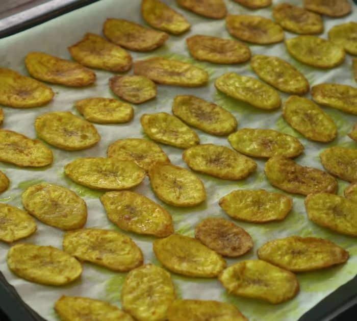Easy Crispy Baked Banana Chips Recipe