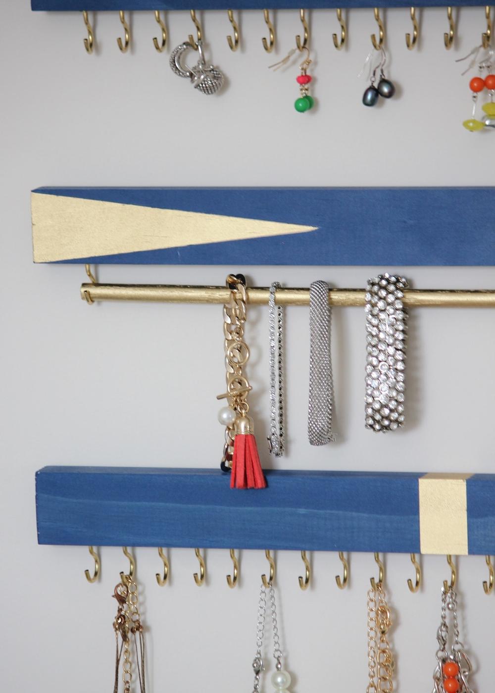 Wall Mounted Jewelry Hook Rails, forgiving enough to redo without wasting materials and a keepsake worth handing down