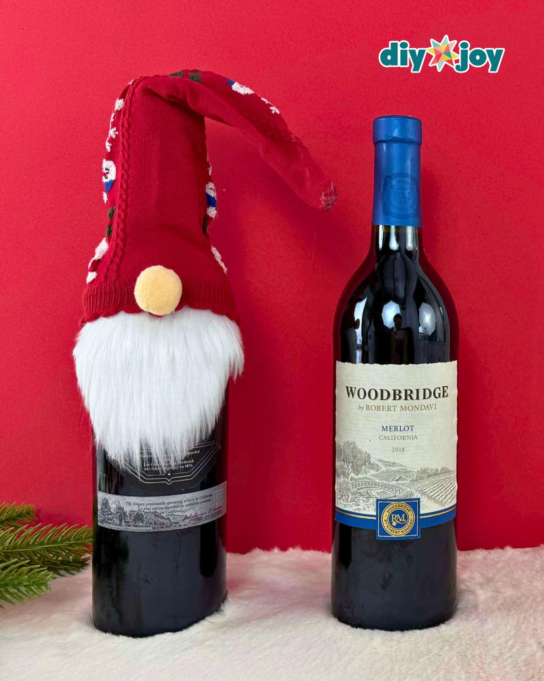 Santa Wine Bottle Gift — wine bottle gift ideas for christmas