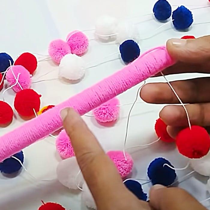 How To Make A Pom Pom Curtain - Easy Curtain Ideas - Room Divider Ideas