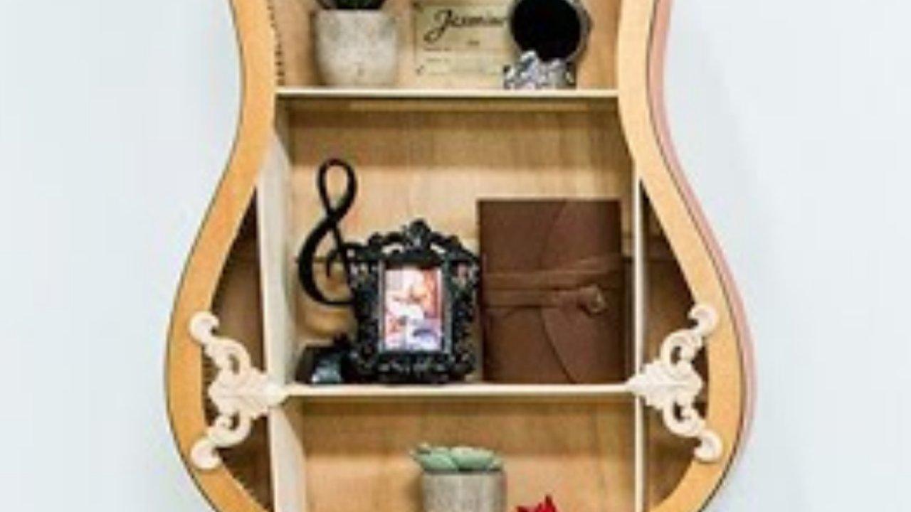 Repurposed DIY Guitar Shelf Tutorial