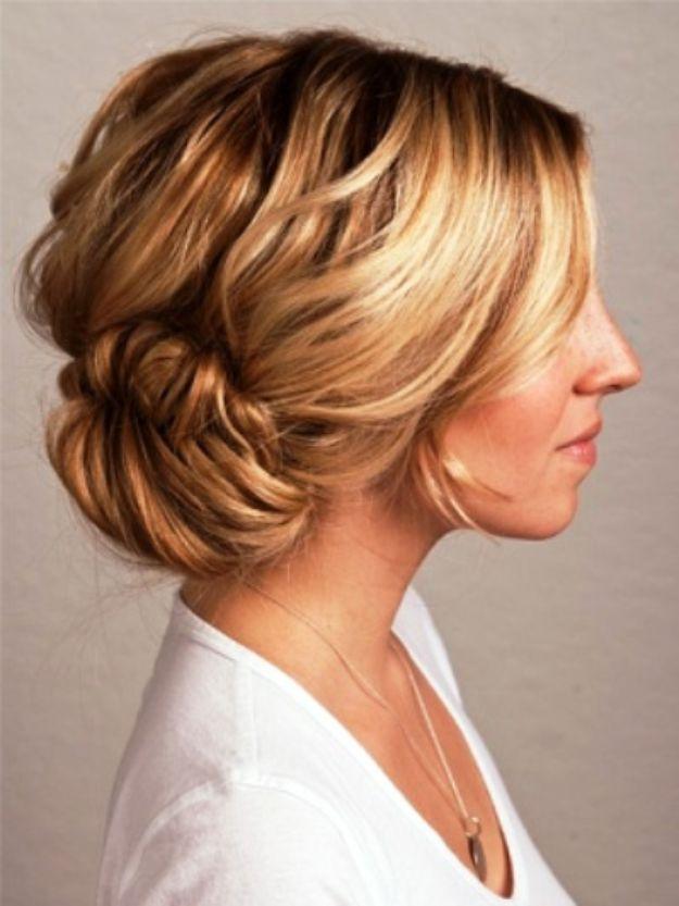 Holiday Hairstyles - Fishtail Braid Bun - Cute DIY Hair Styles for Christmas and New Years Eve, Special Occasion - Updos, Braids, Buns, Ponytails, Half Up Half Down Looks #hairstyl