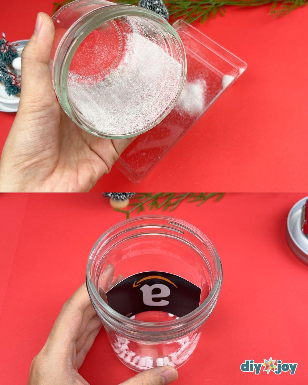 Homemade Snow Globe Gift Card Holder — homemade snow globe