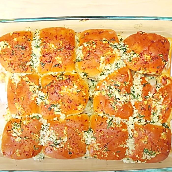 Garlic Bread And Meatball Sliders Recipe - Easy Meatball Ideas - Meatball Sandwich Recipe