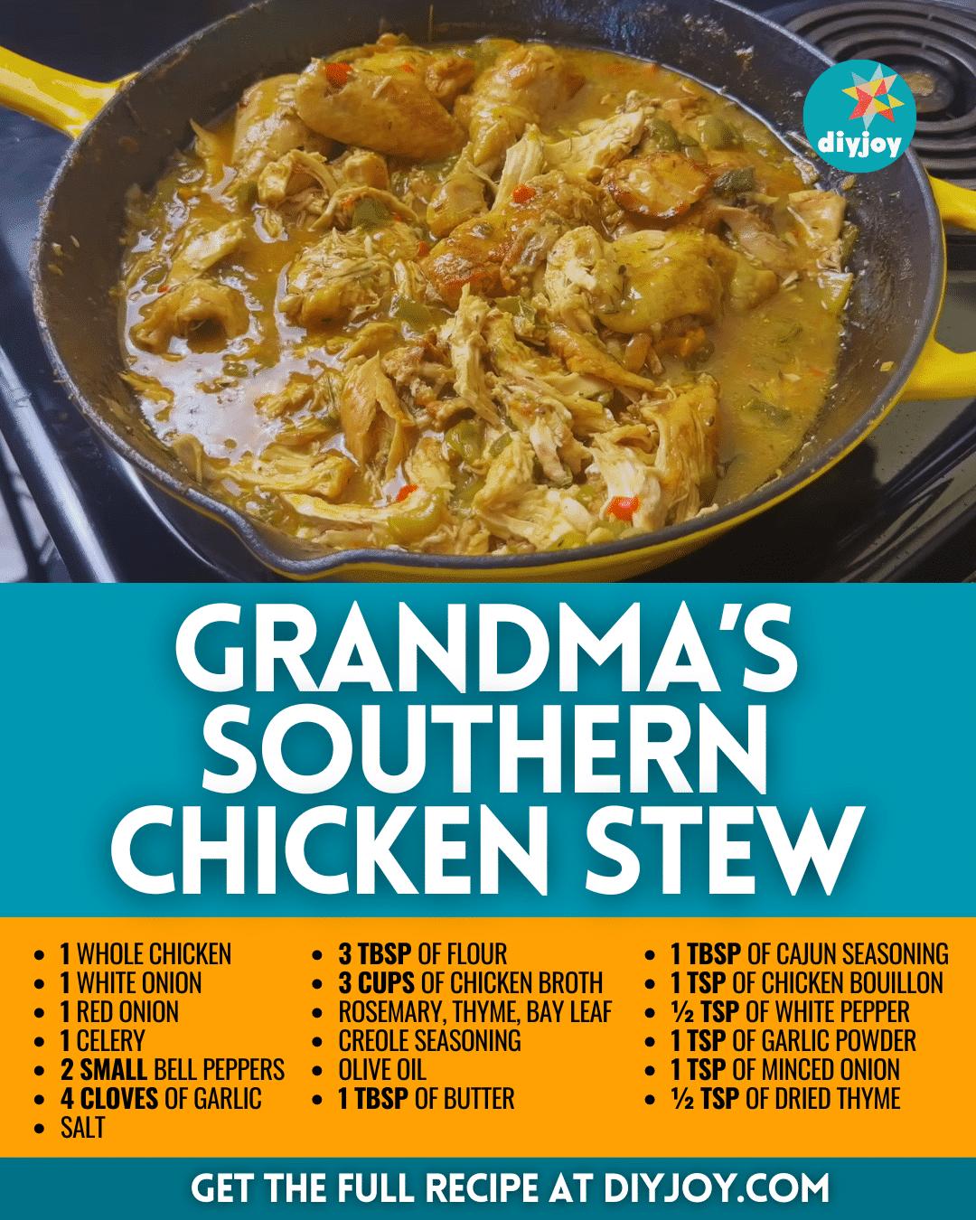 Grandma’s Southern Chicken Stew Recipe