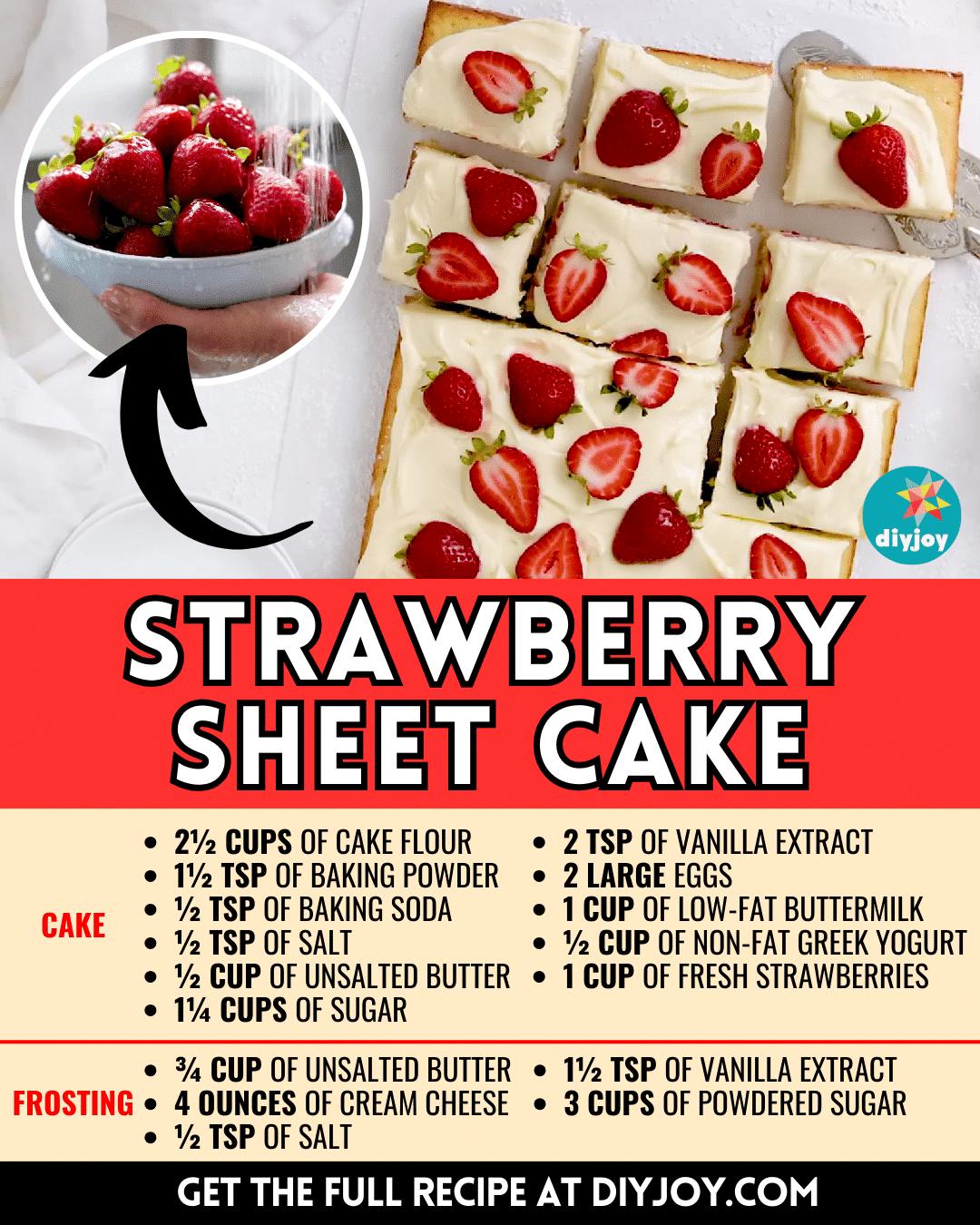 Easy-To-Make Fresh Strawberry Sheet Cake