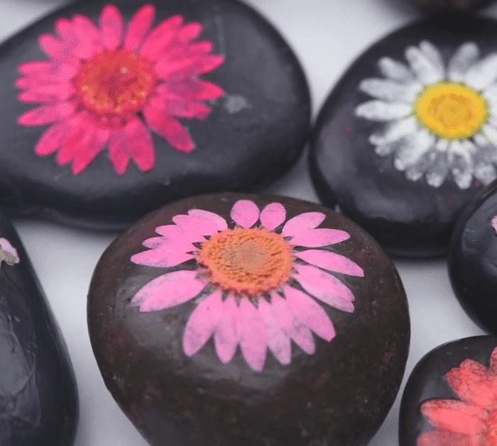 How to Make Pressed Flower Rocks