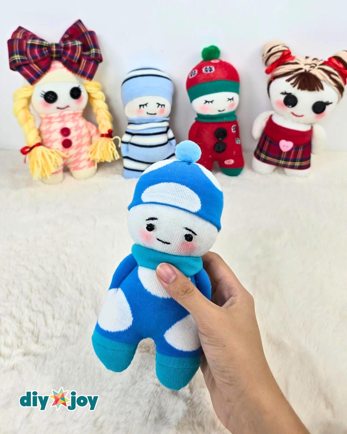 Handmade Sock Dolls — turn old socks into cute handmade dolls