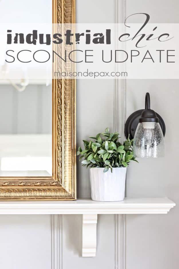 Update an Old Sconce, a thrifted decor refresh, a fast weekend build even for a novice and a detail guests always ask about