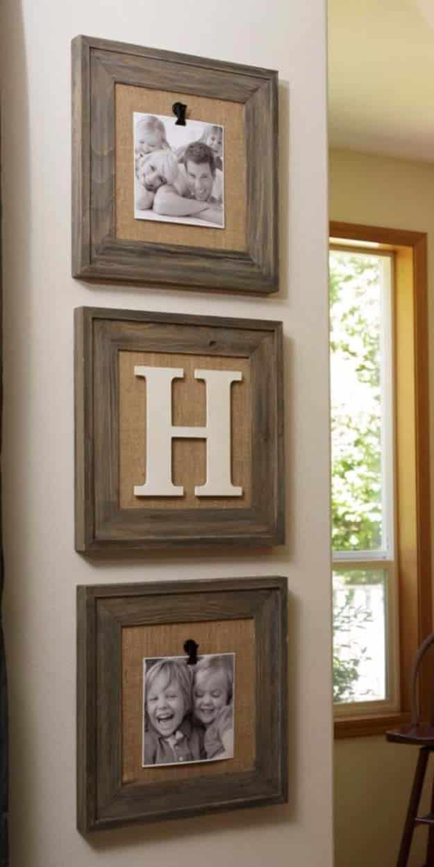 DIY Projects with Burlap and Creative Burlap Crafts for Home Decor, Gifts and More | Barnyard Trio Frame Home Decor