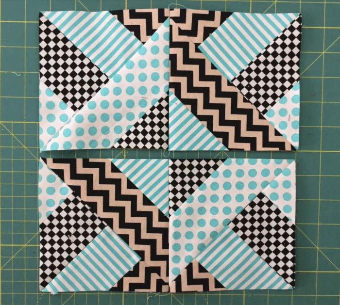 Easy Half-Square Triangles Quilt Block Tutorial