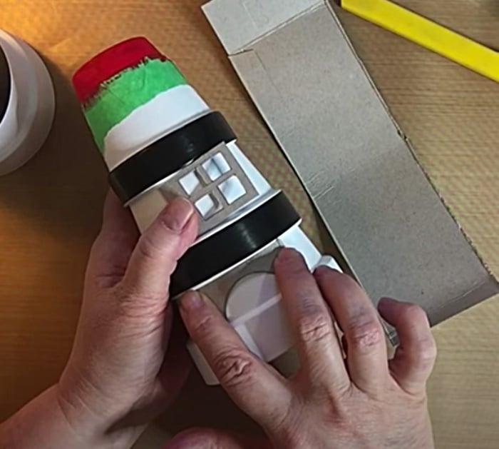 Make a lighthouse with small clay pots