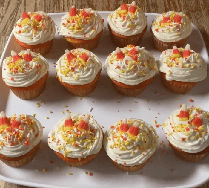 How to Make Festive Candy Corn Cupcakes