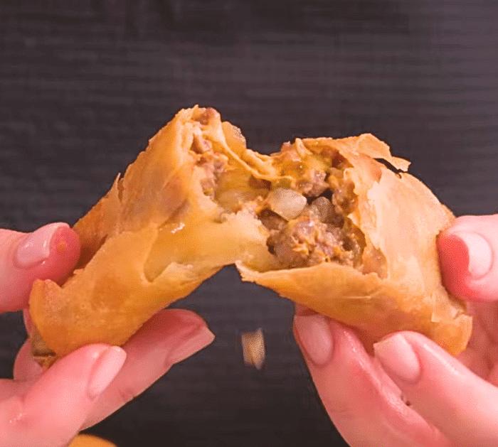 Easy Disney Cheeseburger Spring Rolls Recipe