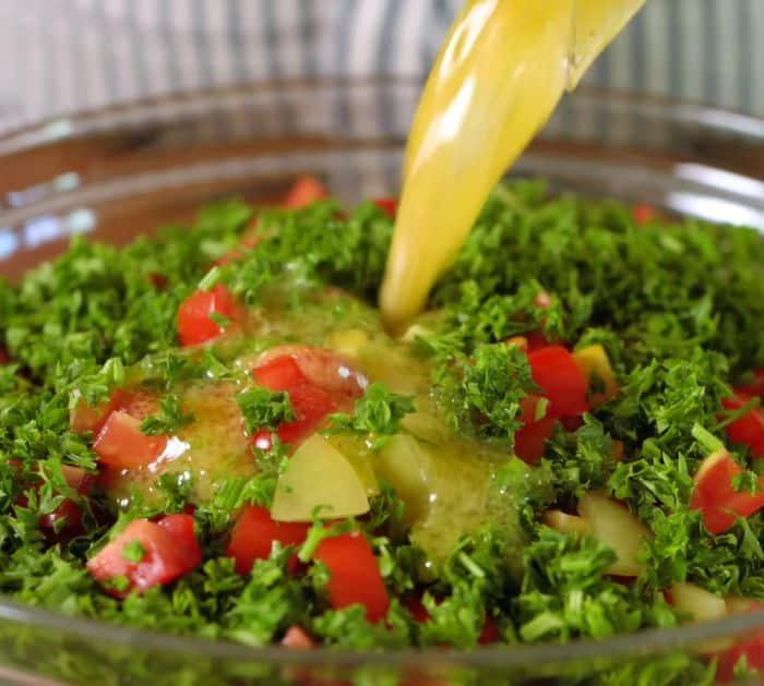 Chopped Tomatoes, Cucumber and Onion Salad Ingredients