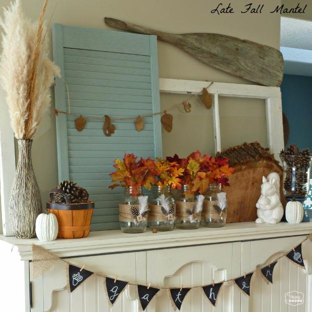Best Mason Jar Crafts for Fall - DIY Burlap And Feather Wrapped Mason Jars - DIY Mason Jar Ideas for Centerpieces, Wedding Decorations, Homemade Gifts, Craft Projects with Leaves,