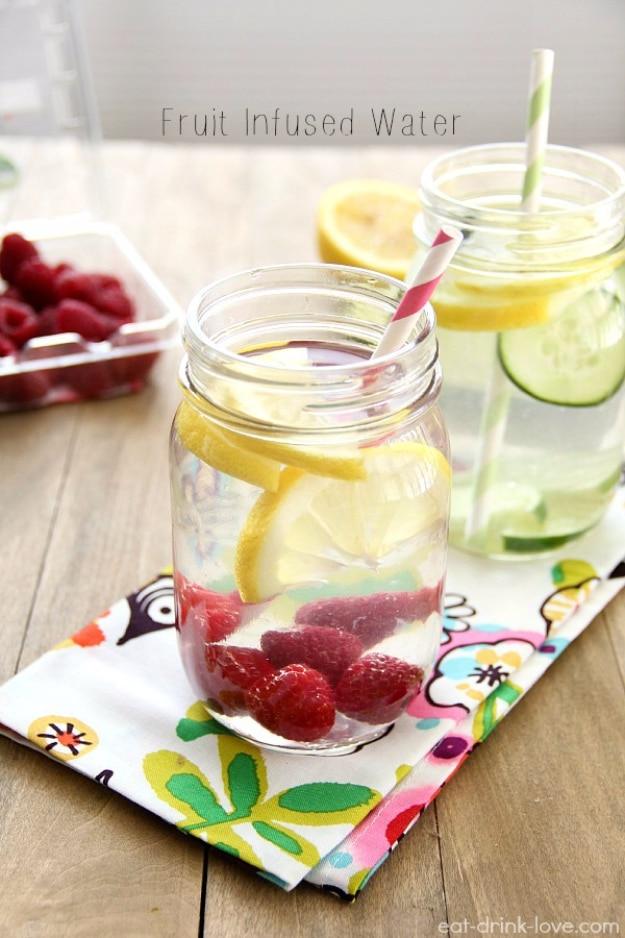 Fruit Infused Water, a light, flavorful way to drink more water and a budget friendly recipe for a healthier routine