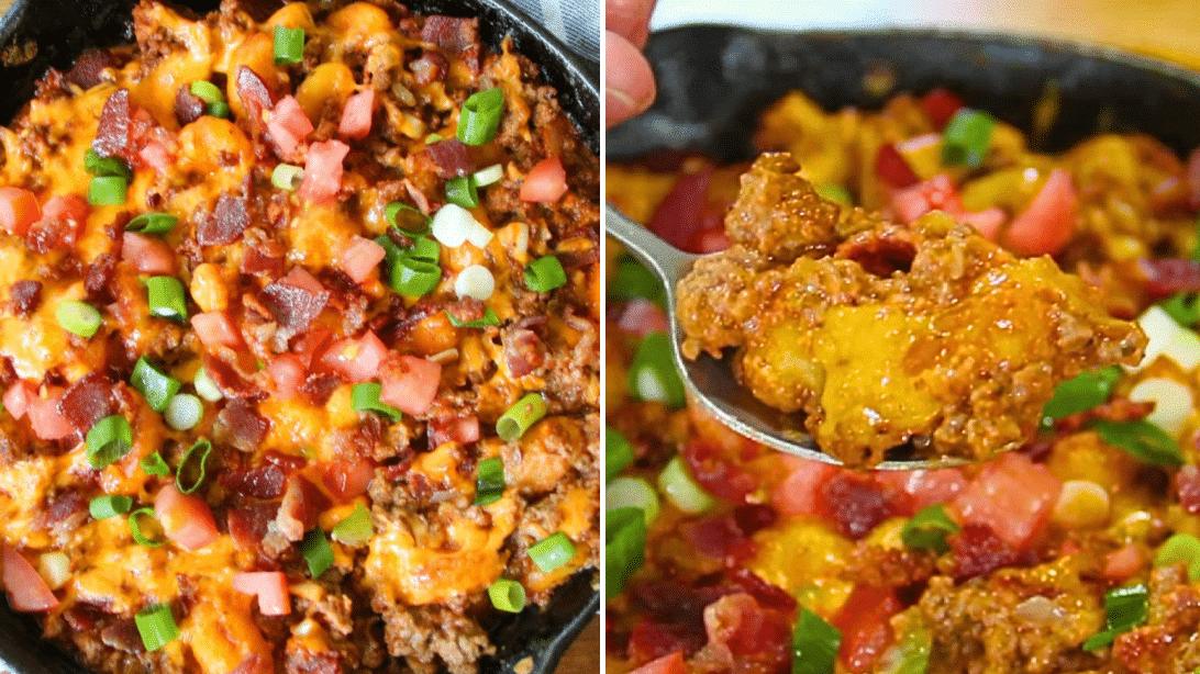 30-Minute Skillet Bacon Ground Beef Gnocchi Recipe