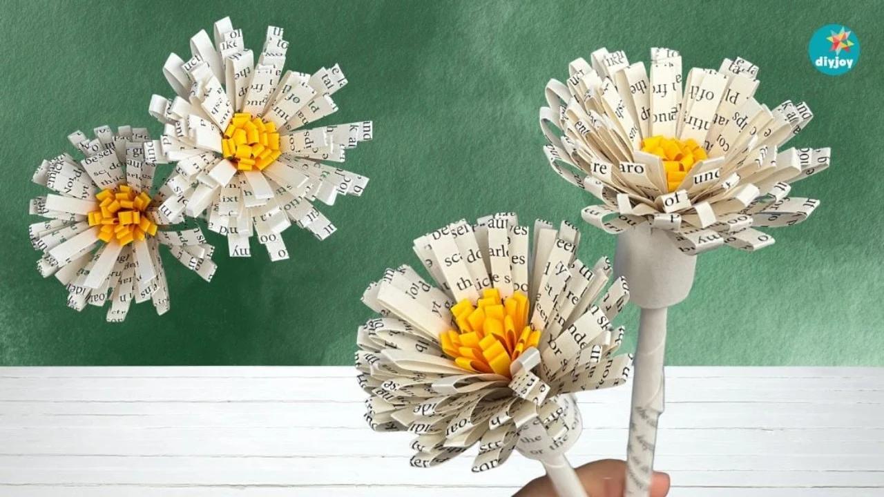 DIY Book Page Paper Flower