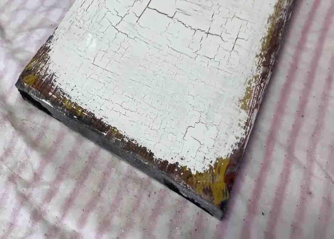 Distressing the new wood to make it look old