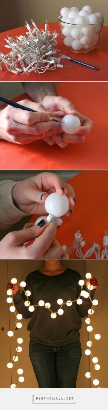 Ping Pong Ball Lights, quick enough to finish before nap time and a result that outshines anything mass produced