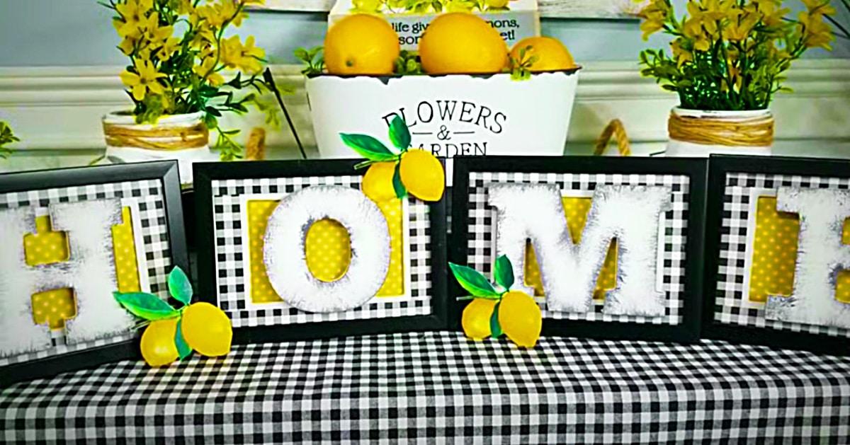 How To Make a DIY Dollar Tree Lemon Sign