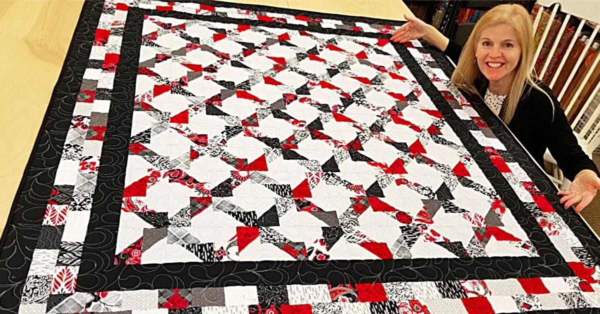 Jagged X Layer Cake Quilt With Free Pattern