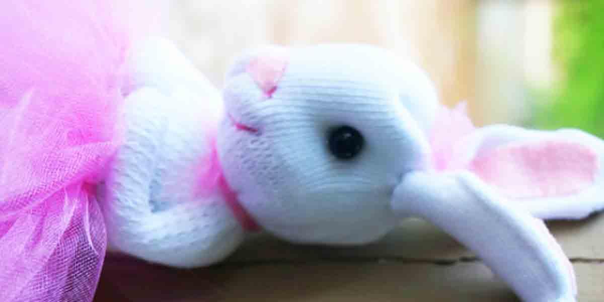 DIY Sock Bunny Ballerina