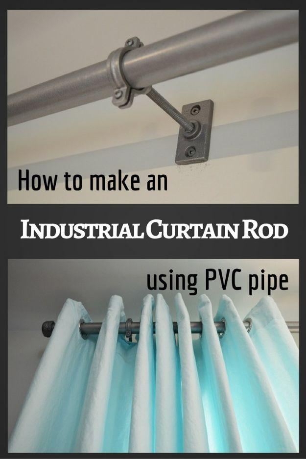 Industrial Curtain Rod Using PVC Pipe, a warm touch worth adding to any room and worth recreating for the season