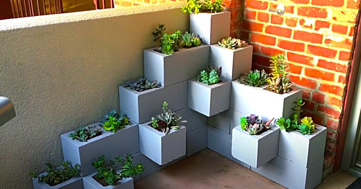 How To Make A Cinder Block Succulent Tower