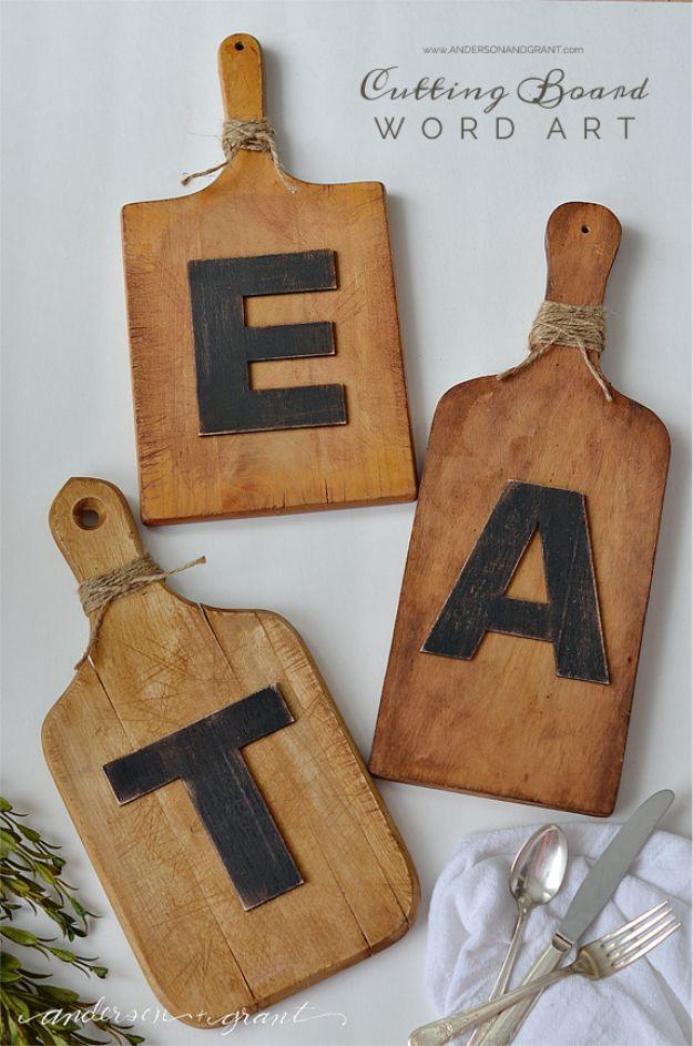 DIY Cutting Board Wall Art, a simple diy wedding gift idea worth trying this year and a popular choice on this list
