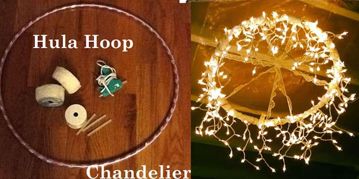 Dollar Store Craft Idea: Hula Hoop Chandelier