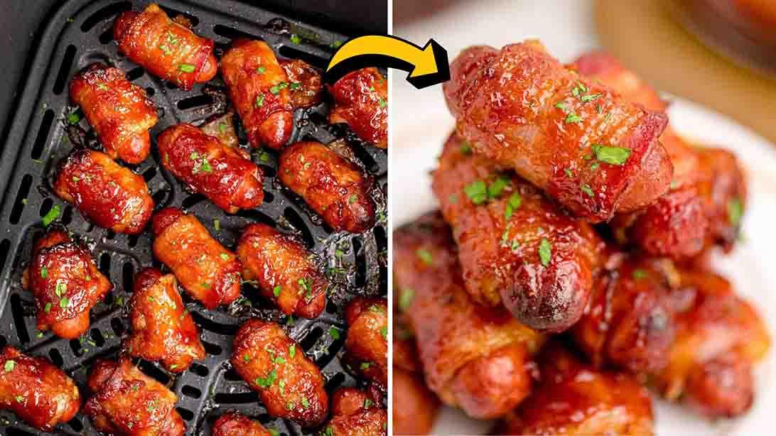 Air Fryer Bacon Wrapped Mini Smokies Recipe