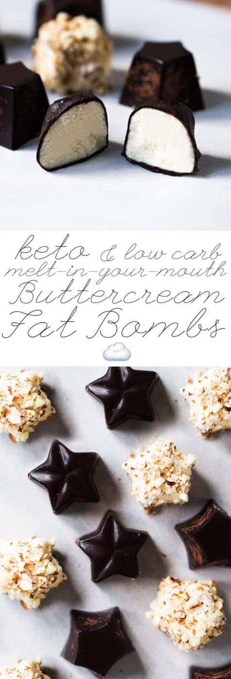 Keto Fat Bombs and Best Ketogenic Recipe Ideas to Make At Home - Melt-In-Your-Mouth Buttercream Fat Bombs - Easy Recipes With Peanut Butter, Cream Cheese, Chocolate, Coconut Oil, C