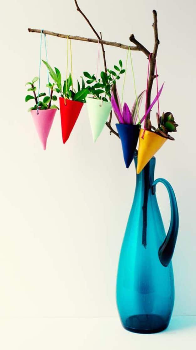 DIY Hacks for Renters - DIY Hanging Plant Holders - Easy Ways to Decorate and Fix Things on Rental Property - Decorate Walls, Cheap Ideas for Making an Apartment, Small Space or Ti