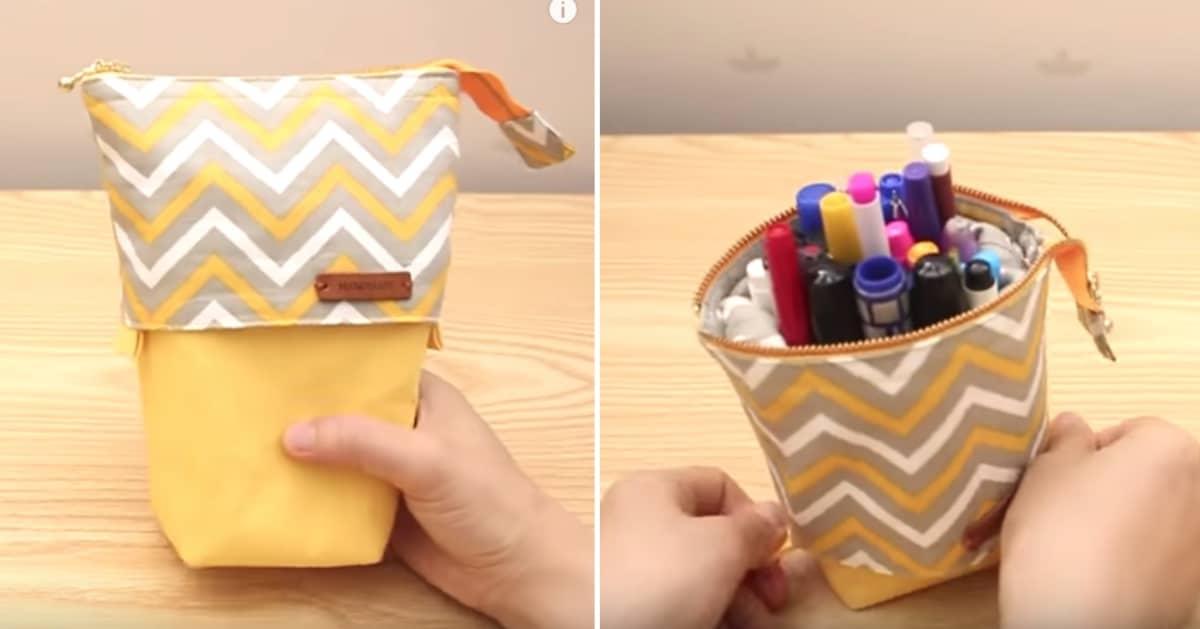 Sewing Tutorial: Standing Pencil Pouch