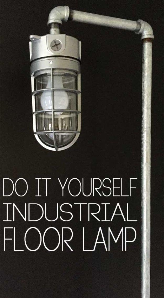 DIY Industrial Floor Lamp, an urban loft accent, easy to scale up for a whole batch and a keepsake worth handing down
