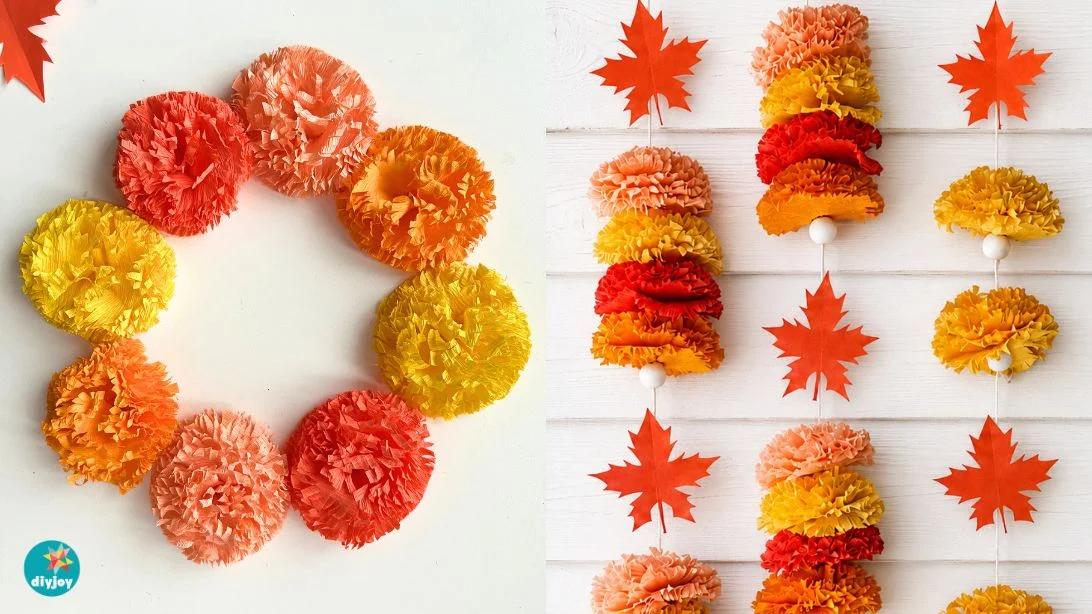 DIY Marigold Paper Flower Garland