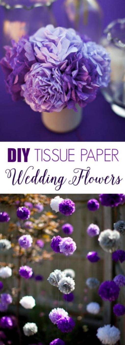DIY Tissue Paper Wedding Flowers, a sweet handmade detail guests always notice and a nice change of pace