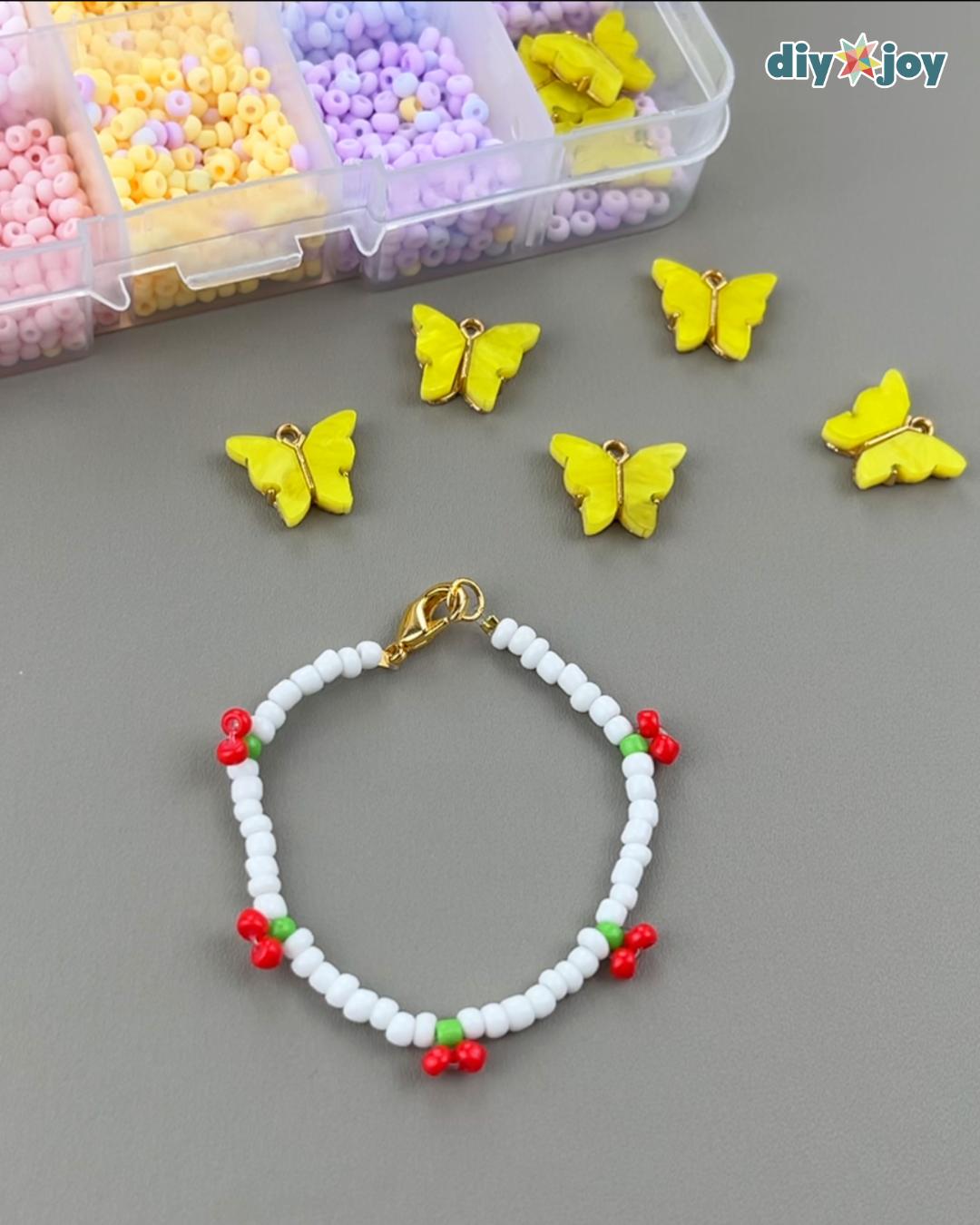 Homemade Cherry Bracelet — add the jump ring