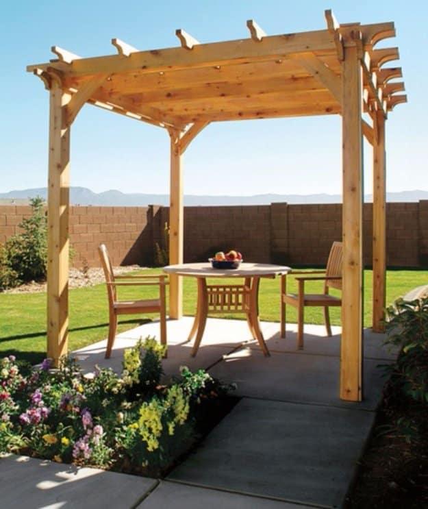 Build a Pergola Right in Your Backyard, quick to put together in an afternoon and an idea worth saving for later